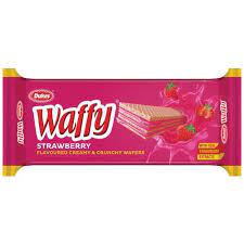 DUKES WAFFY STRAWBERRY FLAVOURED WAFER BISCUITS